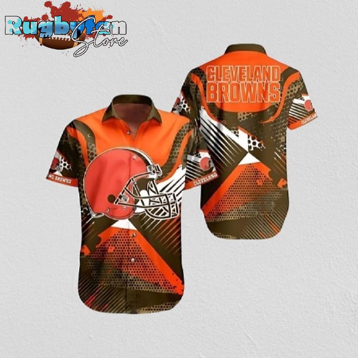 Cleveland Browns Dynamic Stripes Hawaiian Shirt Cleveland Browns Aloha Shirt