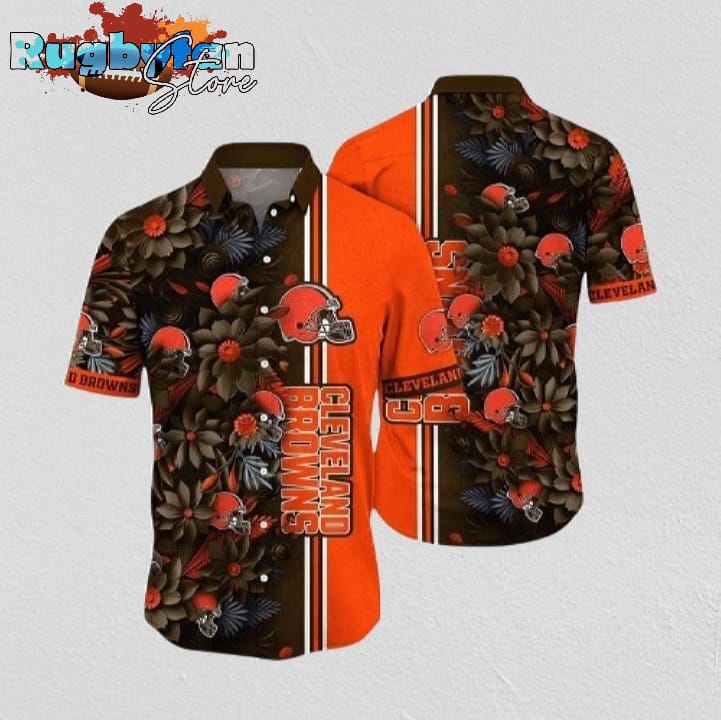 Cleveland Browns Floral Impact Hawaiian Shirt Cleveland Browns Aloha Shirt
