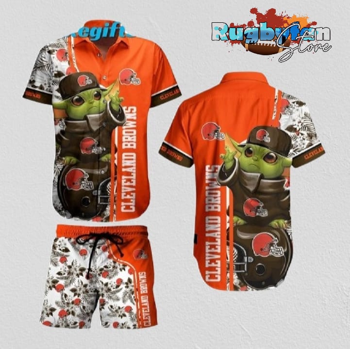 Cleveland Browns Galactic Mascot Hawaiian Shirt Cleveland Browns Aloha Shirt