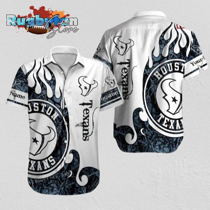 Custom Name Houston Texans NFL Football Aloha Hawaiian Shirt