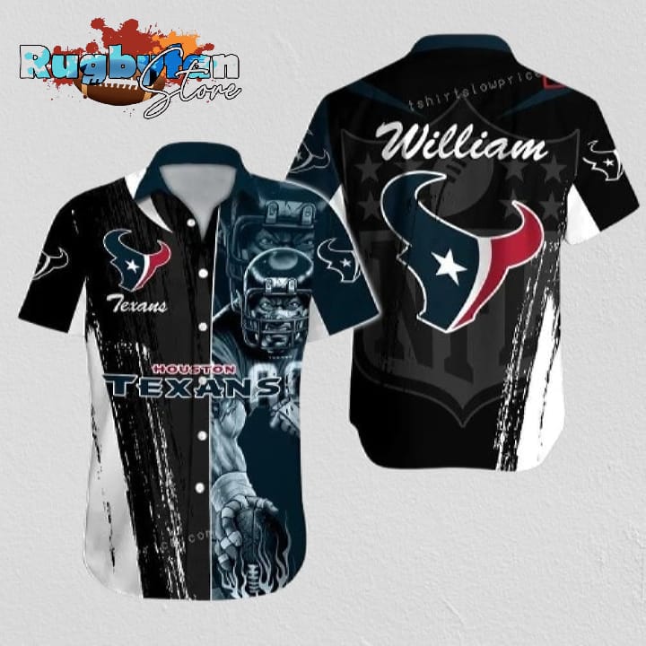 Custom Name Houston Texans NFL Football Aloha Hawaiian Shirt