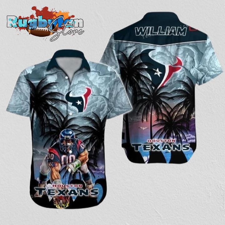Custom Name Houston Texans NFL Football Hawaiian Shirt Custom Name Houston Texans NFL Football Hawaiian Shirt