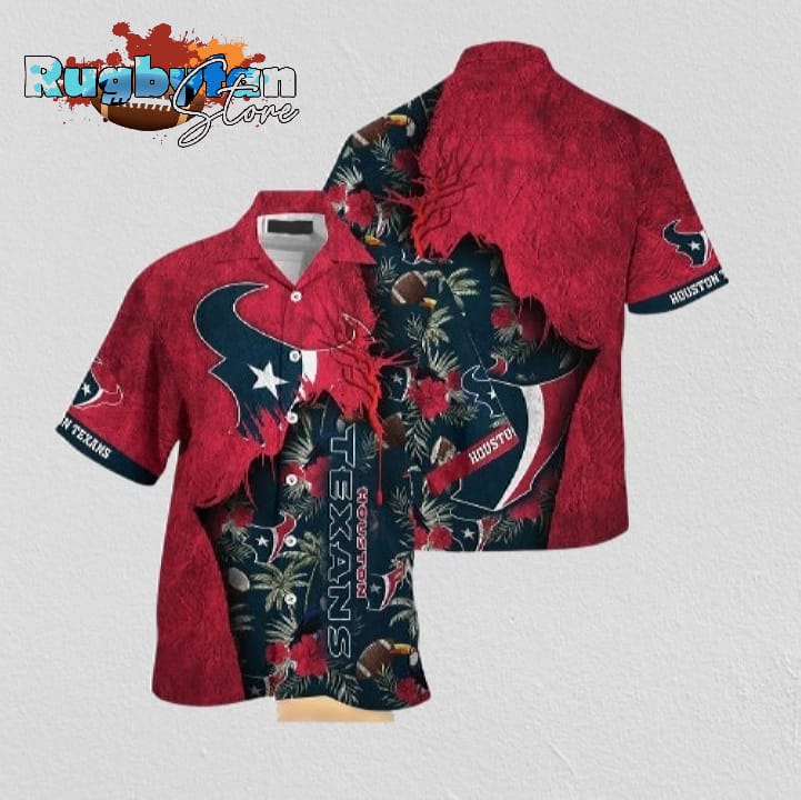 Houston Texans Football Team Summer God Hawaii Shirt NFL Aloha Shirt
