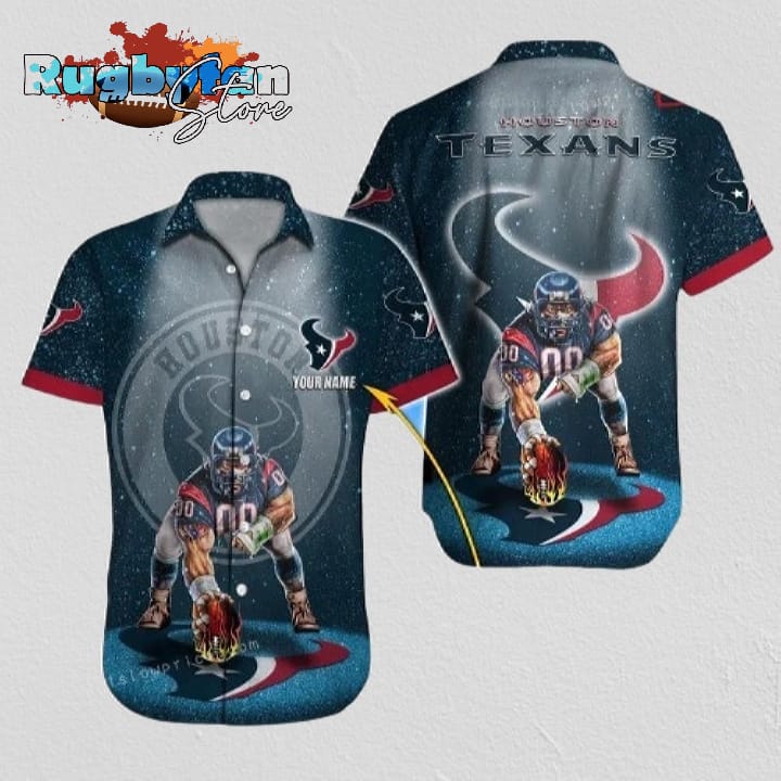 Houston Texans Hawaiian Shirt NFL Football Custom Name Cheap Hawaiian Shirt Houston Texans Hawaiian Shirt NFL Football Custom Name Cheap Hawaiian Shirt