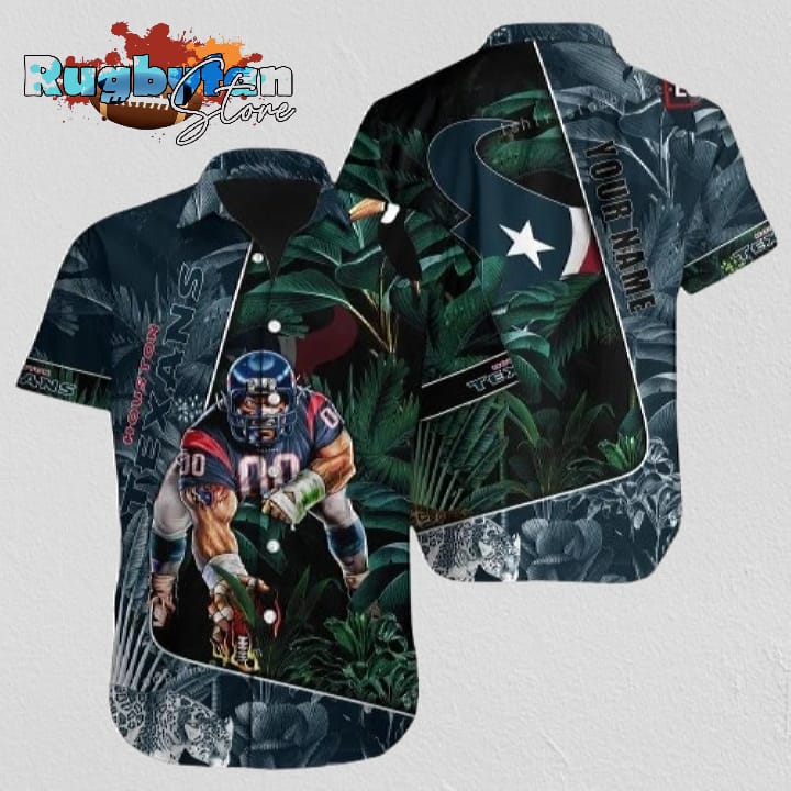 Houston Texans Hawaiian Shirt NFL Football Custom Name Cheap Hawaiian Shirt Houston Texans Hawaiian Shirt NFL Football Custom Name Cheap Hawaiian Shirt