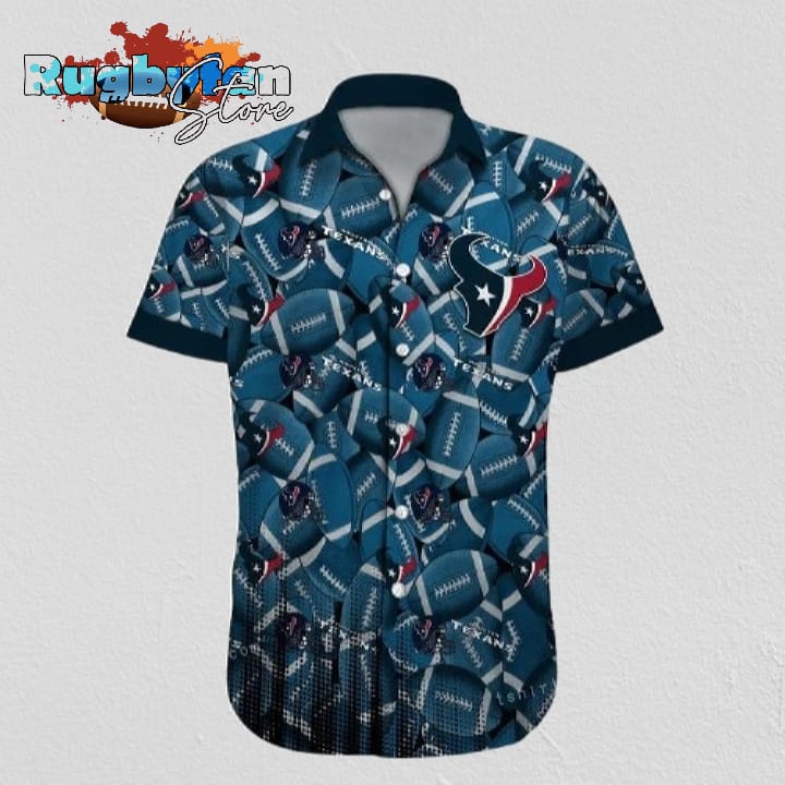 Houston Texans Hawaiian Shirt NFL Football Custom Name Hawaiian Shirt Houston Texans Hawaiian Shirt NFL Football Custom Name Hawaiian Shirt