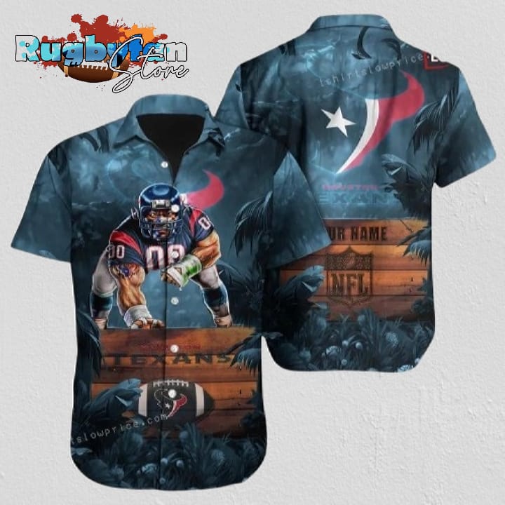 Houston Texans Hawaiian Shirt NFL Football Print Personalized Hawaiian Shirt Outfit