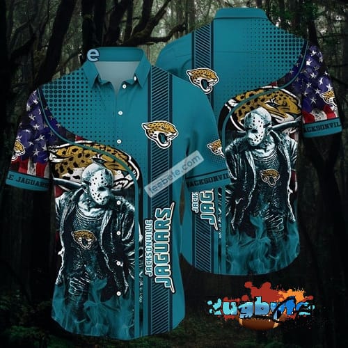 Jacksonville Jaguars Jason Voorhees Halloween Green Hawaiian Shirts