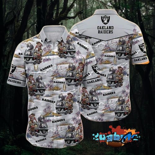Las Vegas Raiders Hawaiian Shirt Halloween Characters Beach Lovers Gift
