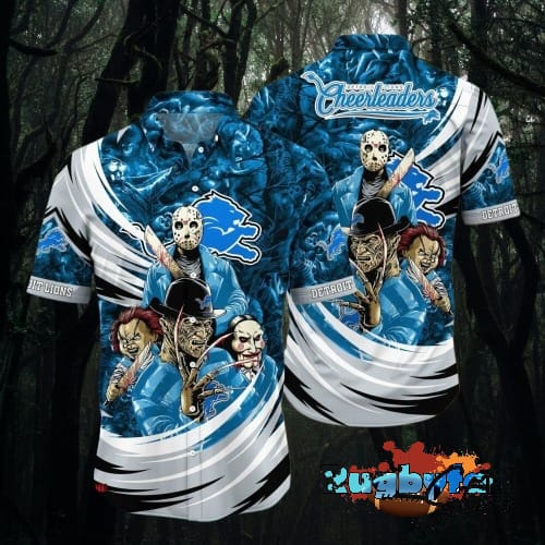 NFL Detroit Lions Halloween Horror Movies Hawaiian Shirt For Men Women