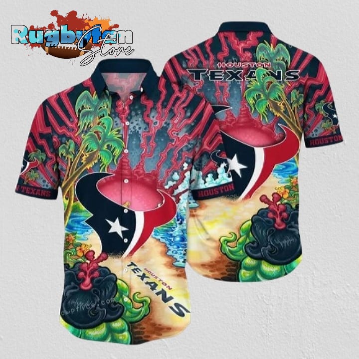 NFL Houston Texans Hawaiian Shirt Beach Island Gift For Fans Football Lover