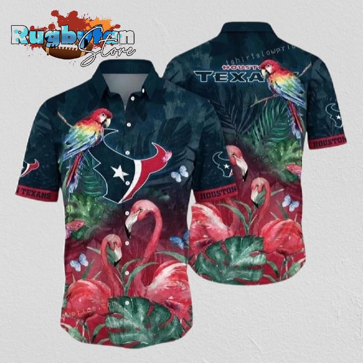 NFL Houston Texans Hawaiian Shirt Flamingo Gift For Fans Football Lover