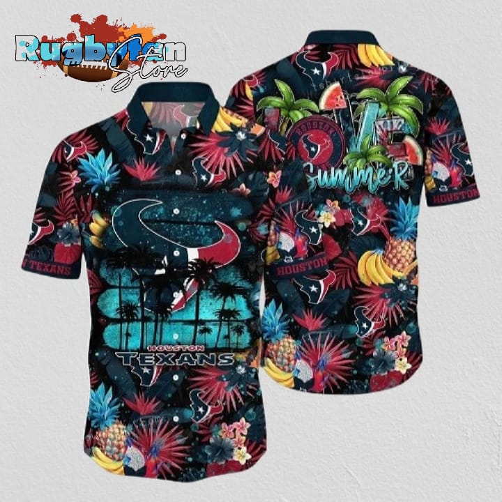 NFL Houston Texans Hawaiian Shirt Tropical Fruit Gift For Fans Football Lover