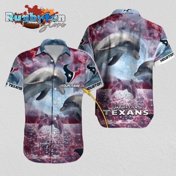 Personalized Houston Texans Hawaiian Shirt NFL Football Aloha Hawaiian Shirt For Men Women
