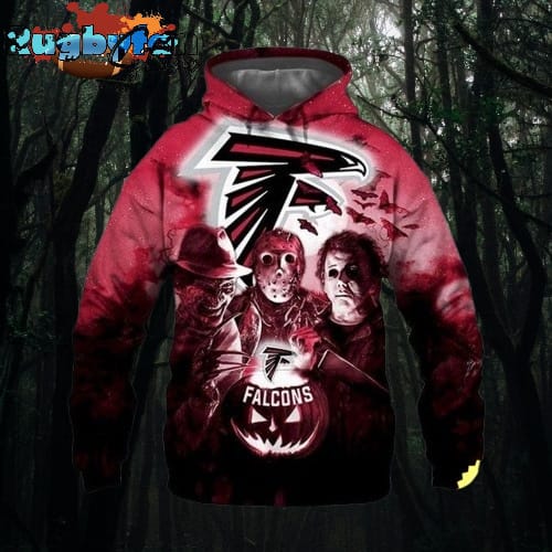 Atlanta Falcons Horror Night Halloween 3D Hoodie All Over Print