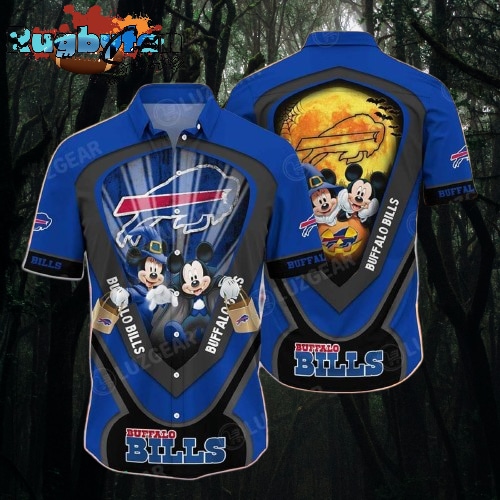 Buffalo Bills NFL Hawaiian Shirt Graphic Mickey Halloween Night Style Hot Trending For Fans