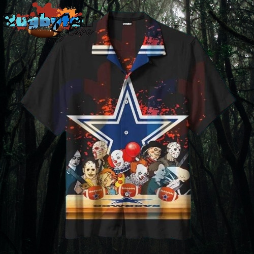 Horror Halloween Characters Dallas Cowboys Hawaiian Shirt NFL Hawaiian Shirt