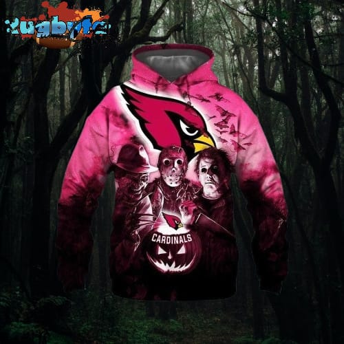NFL Arizona Cardinals All Over Print 3D Hoodie Halloween Horror Night Gift For Football Fans