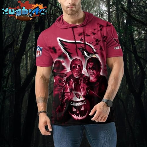 NFL Arizona Cardinals Horror Characters Essential Halloween Sleeveless Hoodie