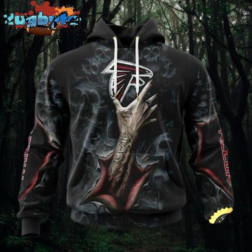 NFL Atlanta Falcons Hoodie Special Horror Skull Art Design Halloween 3D Hoodie Unisex Hoodie