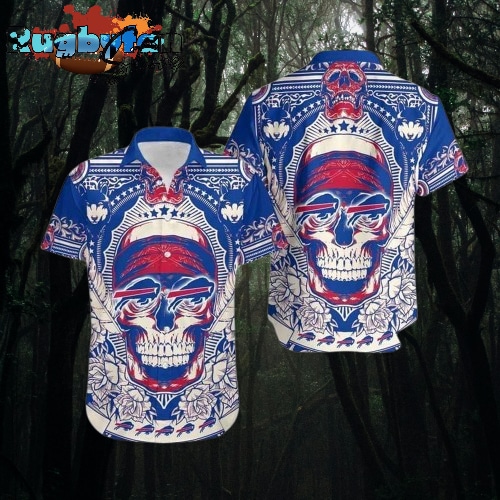 NFL Buffalo Bills Hawaiian Shirts Skull Halloween Show Off Your Team Spirit In Tropical Fashion