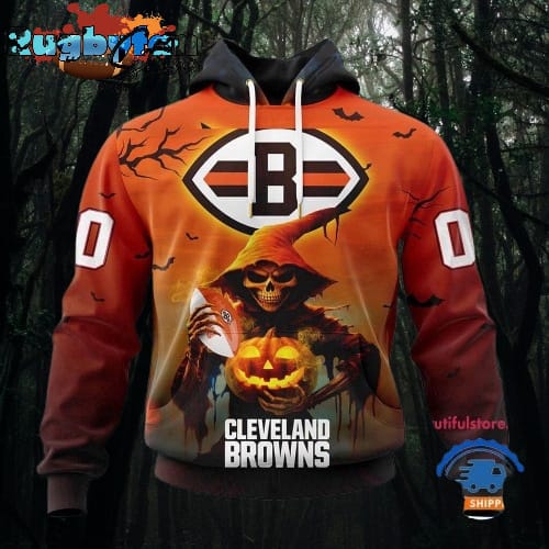 NFL Cleveland Browns Ghost Witches Halloween Custom Hoodie