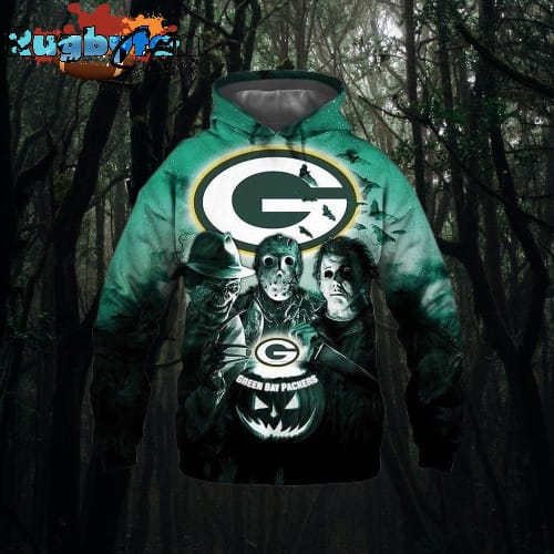 NFL Green Bay Packers All Over Print 3D Hoodie Halloween Horror Night Gift For Football Fans