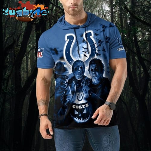 NFL Indianapolis Colts Horror Characters Essential Halloween Sleeveless Hoodie