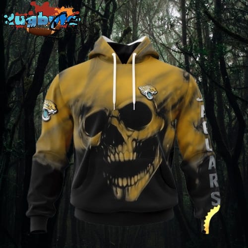 NFL Jacksonville Jaguars 3D Hoodie Printed Halloween Skull Custom Name And Number Show Team Pride
