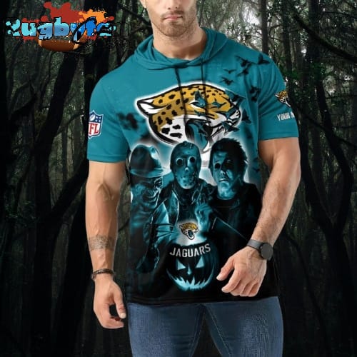 NFL Jacksonville Jaguars Horror Characters Essential Halloween Sleeveless Hoodie