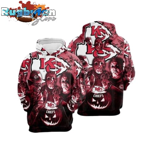 NFL Kansas City Chiefs All Over Print 3D Hoodie Halloween Horror Night Gift For Football Fans